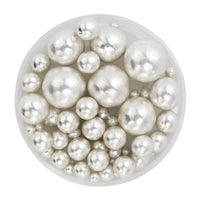 Mixed Metallic Silver Pearls Sprinkles 30g