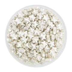 Metallic Silver Stars Sprinkles 30g