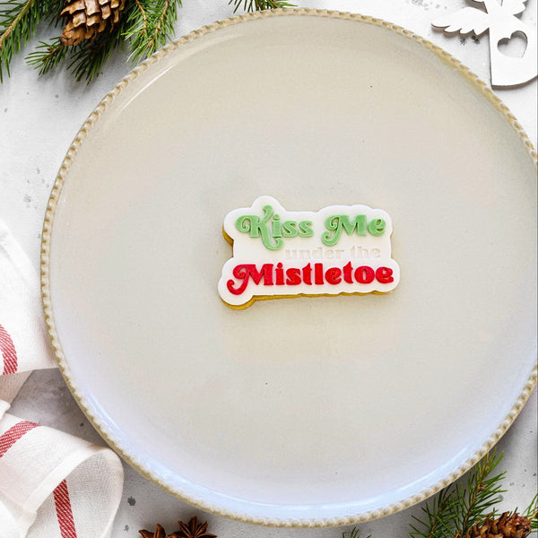 Kiss Me Under The Mistletoe Cutter & Debosser Set