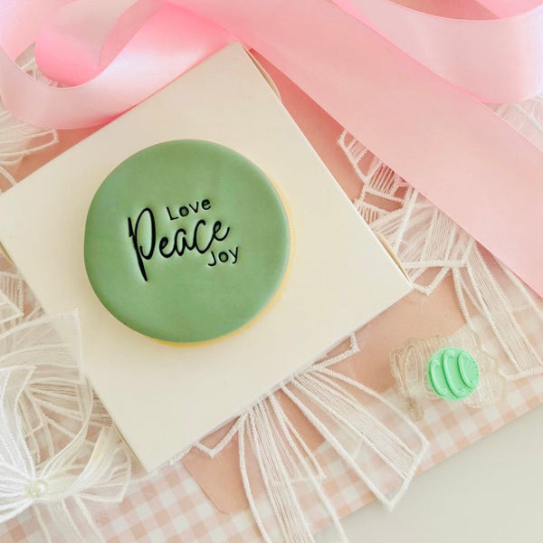 Love Peace Joy Text Stamp (SweetP)