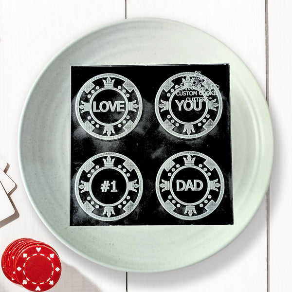 Love You Dad Poker Chips Mini Debosser