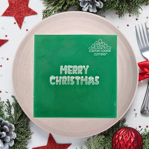 Merry Christmas Snow Debosser