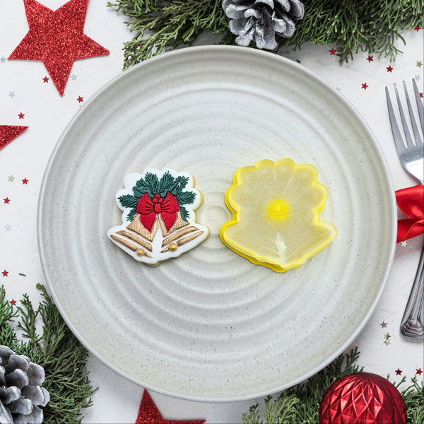 Mini Bells & Bow Cutter & Debosser Set