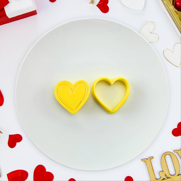 Mini Drawn Heart Cutter & Debosser Set