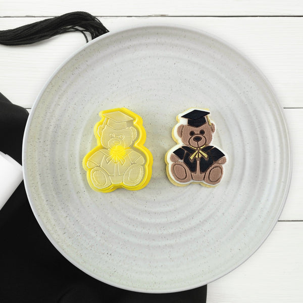Mini Graduation Bear Cutter & Debosser Set
