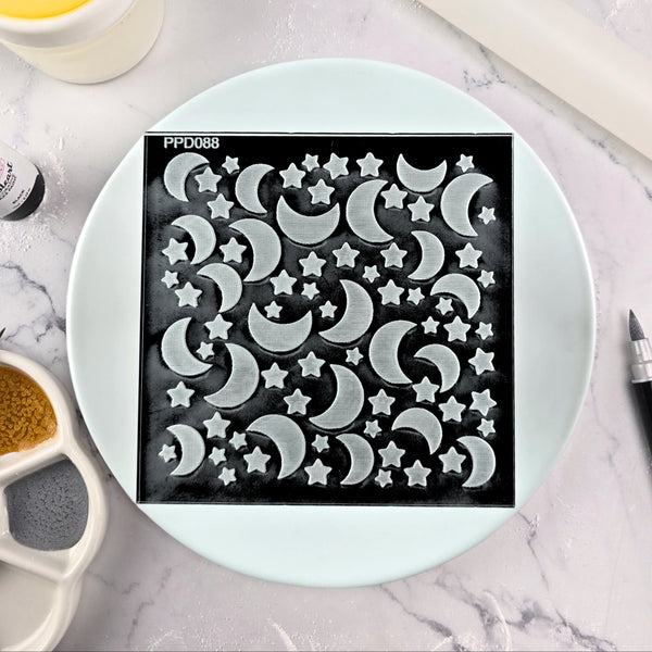 Moons and Stars Pattern Plate