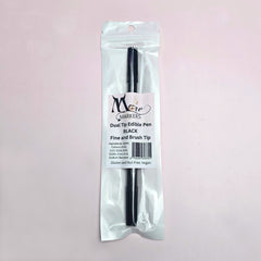 Double Ended Edible Marker - Black - Brush and Fine Tip (Moreish)