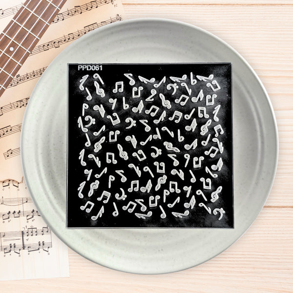 Musical Notes Pattern Plate