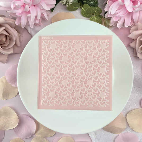 Overlapping Hearts Pattern Plate