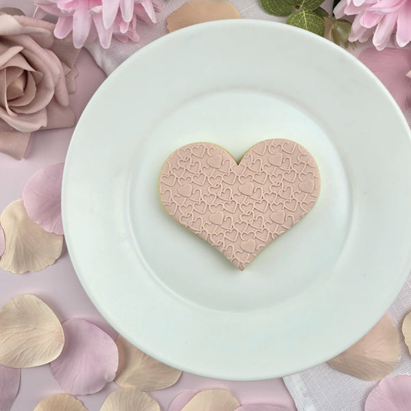 Overlapping Hearts Pattern Plate