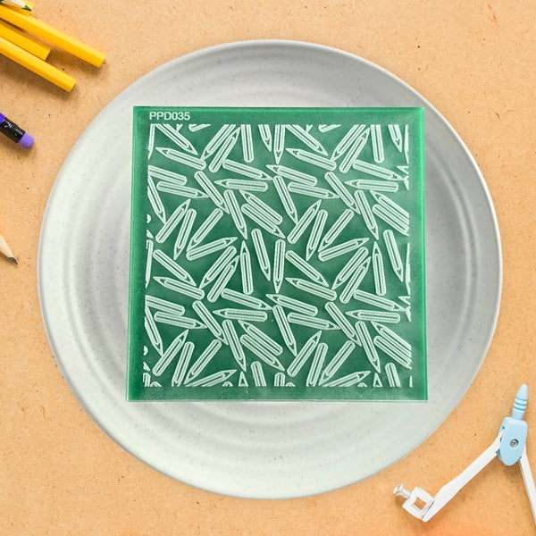 Pencils Pattern Plate