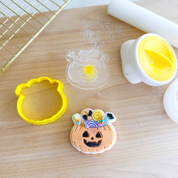 Mini Pumpkin Candy Bowl Cutter and Debosser Set