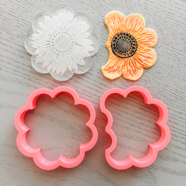 Sunflower Chain Platter Cutters & Debosser Set (Bikkie Smalls)