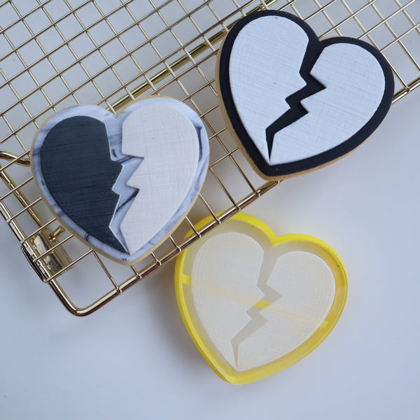 Broken Heart Cutter and Debosser Set