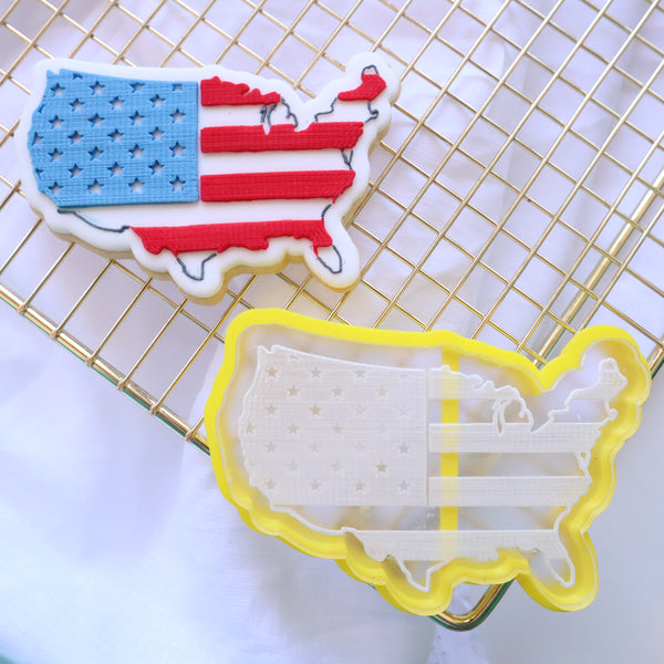 America Stripes and Stars Cutter and Debosser Set