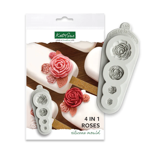 Roses 4 in 1 Silicone Mould (Katy Sue)