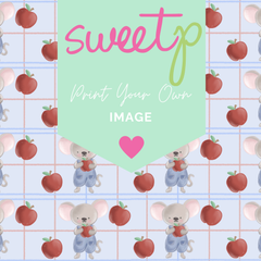 Watercolour Mouse & Apples Download - DIGITAL Print Your Own Image (SweetP)