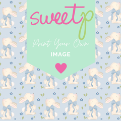 Blue Daisy Bunny Download - DIGITAL Print Your Own Image (SweetP)