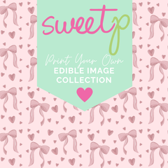 DIGITAL Edible Image Download - Hearts & Bows (SweetP)