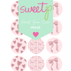 DIGITAL Print Your Own Image Download - Hearts & Bows - Circles (SweetP)