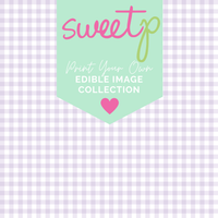 DIGITAL Edible Image Download - Gingham Lavender (SweetP)