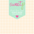 DIGITAL Edible Image Download - Gingham Peach (SweetP)