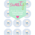 DIGITAL Edible Image Download - Gingham Bunny Blue - Circles (SweetP)