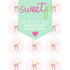 DIGITAL Edible Image Download - Gingham Bunny Pink - Circles (SweetP)