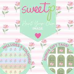 Stripe Anemone Download + BONUS Gift Tags - DIGITAL Print Your Own Image (SweetP)