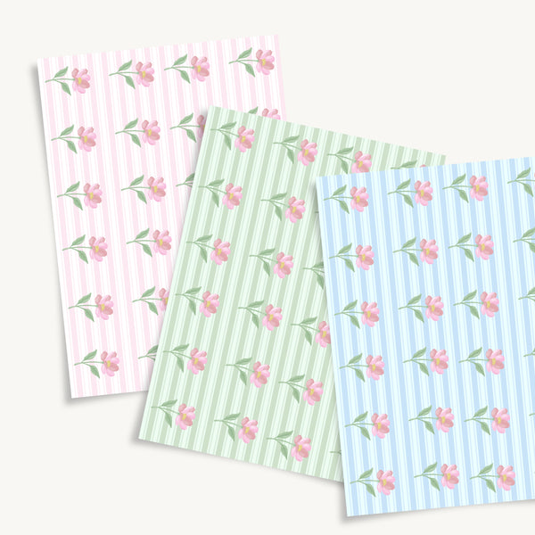 Stripe Anemone Download + BONUS Gift Tags - DIGITAL Print Your Own Image (SweetP)