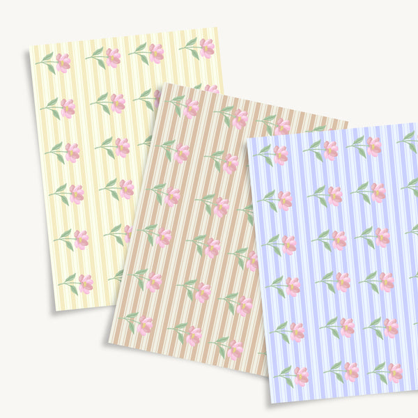 Stripe Anemone Download + BONUS Gift Tags - DIGITAL Print Your Own Image (SweetP)