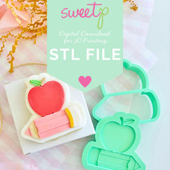 Apple and Pencil Layer Set Digital STL File - For 3D Printed Cutters & Stamps (SweetP)