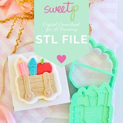 Teacher Apple Cart Layer Set Digital STL File - For 3D Printed Cutters & Stamps (SweetP)