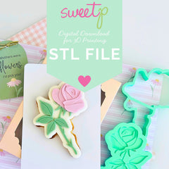 Rose Stem Layer Set Digital STL File - For 3D Printed Cutters & Stamps (SweetP)
