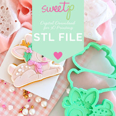 Sitting Reindeer Layer Set Digital STL File - For 3D Printed Cutters & Stamps (SweetP)