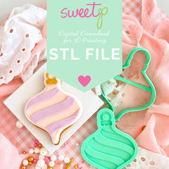 Swirl Bauble Layer Set Digital STL File - For 3D Printed Cutters & Stamps (SweetP)