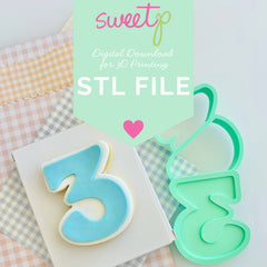 Three Layer Set Digital STL File - For 3D Printed Cutters & Stamps (SweetP)