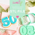 Fifty Layer Set Digital STL File - For 3D Printed Cutters & Stamps (SweetP)