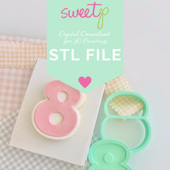 Eight Layer Set Digital STL File - For 3D Printed Cutters & Stamps (SweetP)