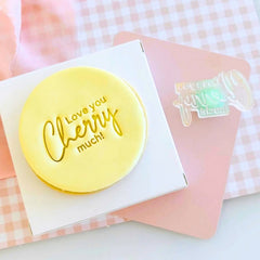 I Love You Cherry Much Text Stamp (SweetP)