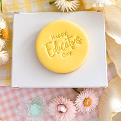 Happy Educators Day Text Stamp (SweetP)