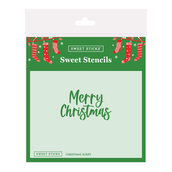 Christmas Script Sweet Stencil (Sweet Sticks)