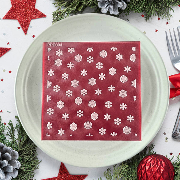 Snow Flakes Pattern Plate