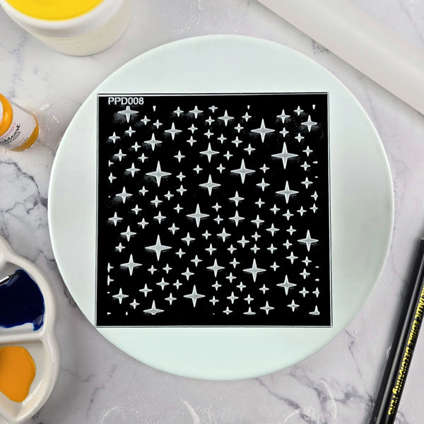 Starry Night Pattern Plate