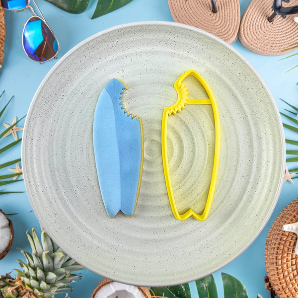 Surfboard With Shark Bite Cutter