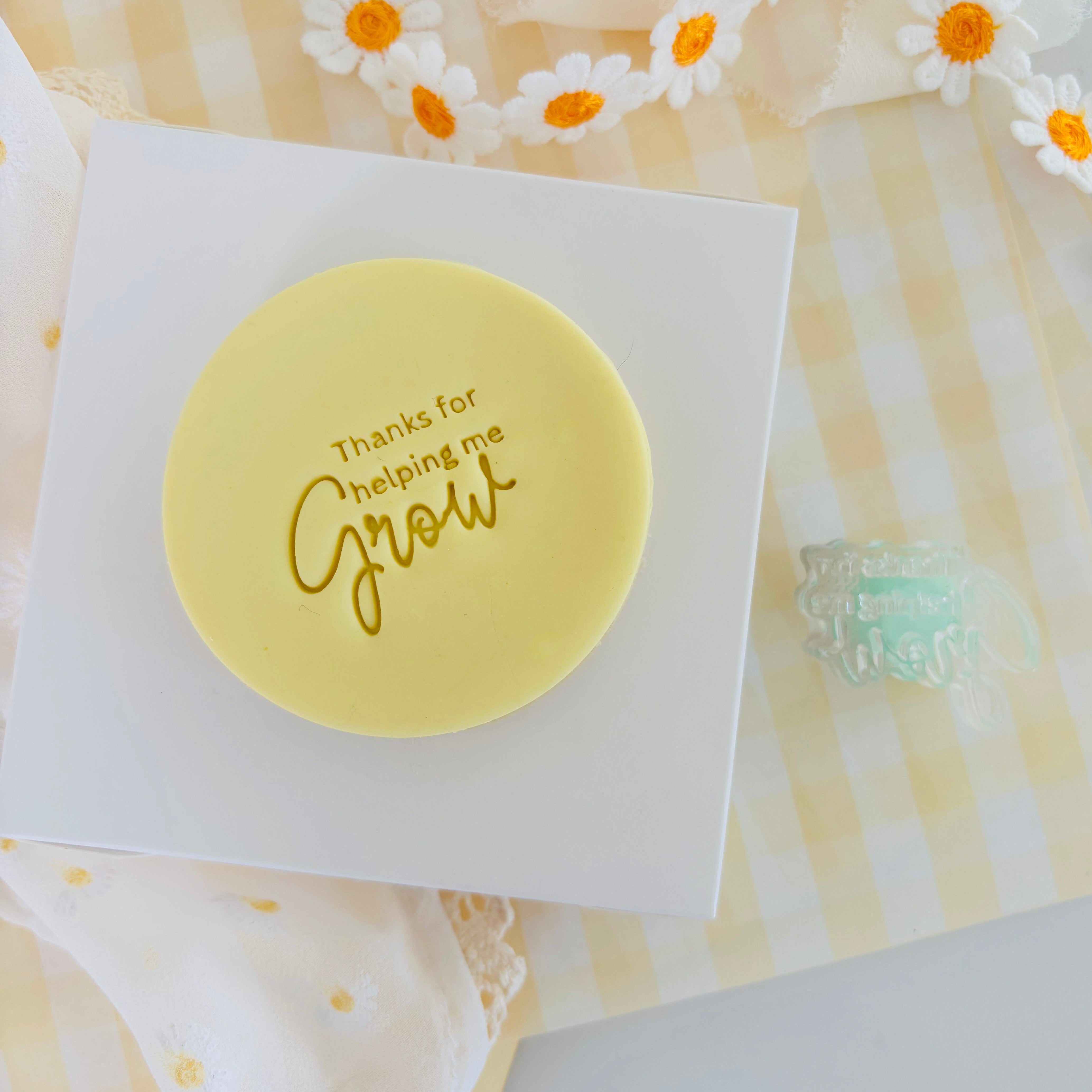 Thanks For Helping Me Grow Text Stamp (SweetP)