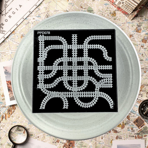 Train Tracks Pattern Plate