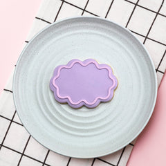 Wavy Oval Cutter & Debosser Set