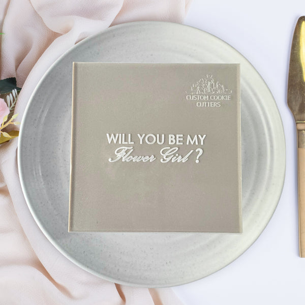 Will You Be My Flower Girl? Debosser