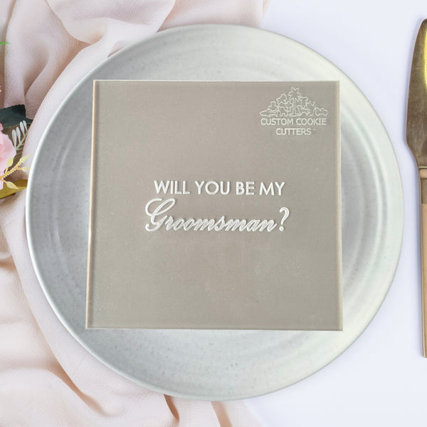 Will You Be My Groomsman? Debosser